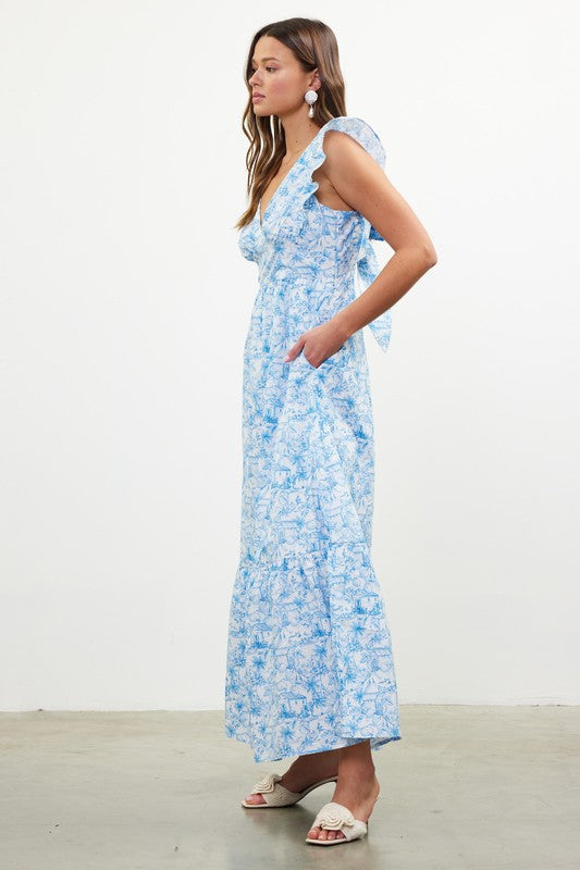 Take Me To Greece Dress Blue
