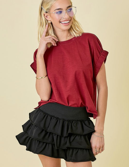 There For You Top Maroon