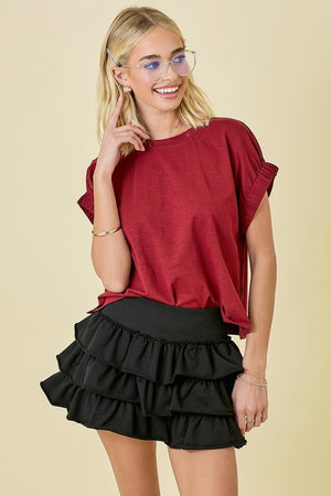 There For You Top Maroon