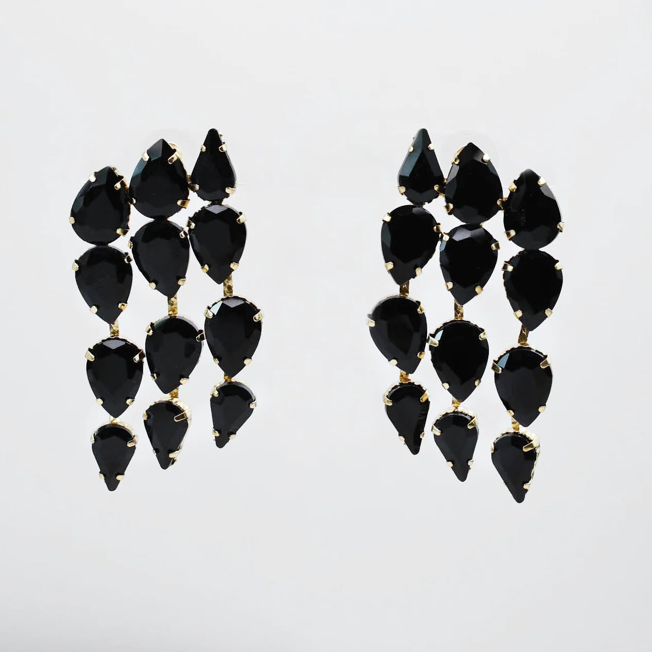 Gilded Luxe Earrings - Black