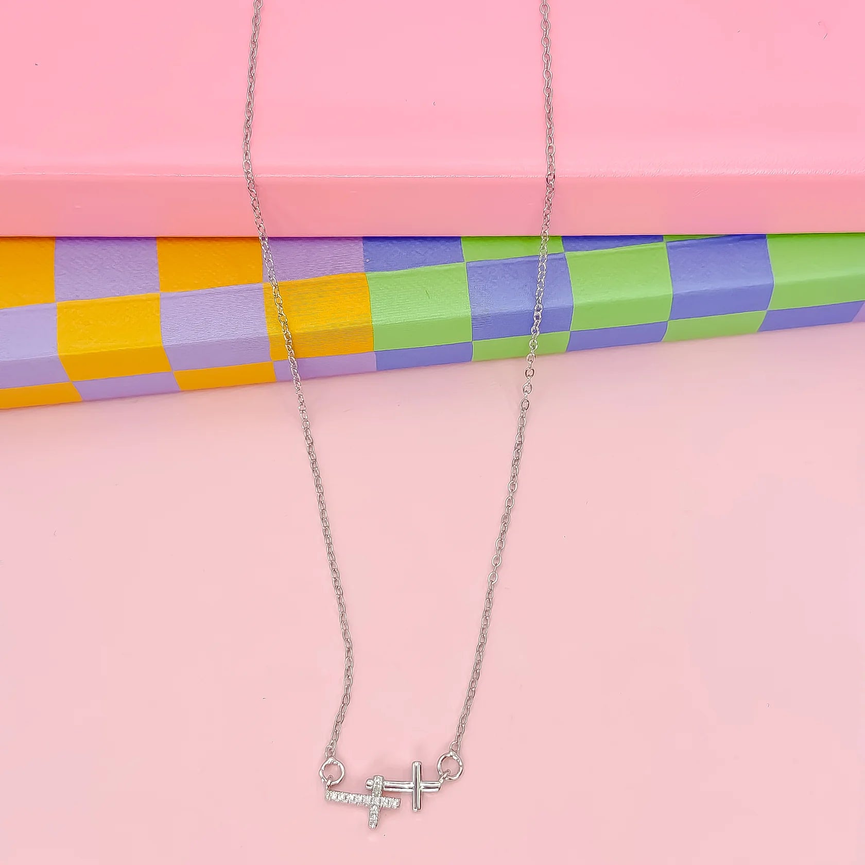 Double Grace Silver Necklace