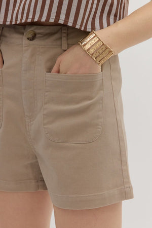 Sweet Forgiveness Shorts Taupe