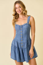 Southern Flair Romper Dark Denim