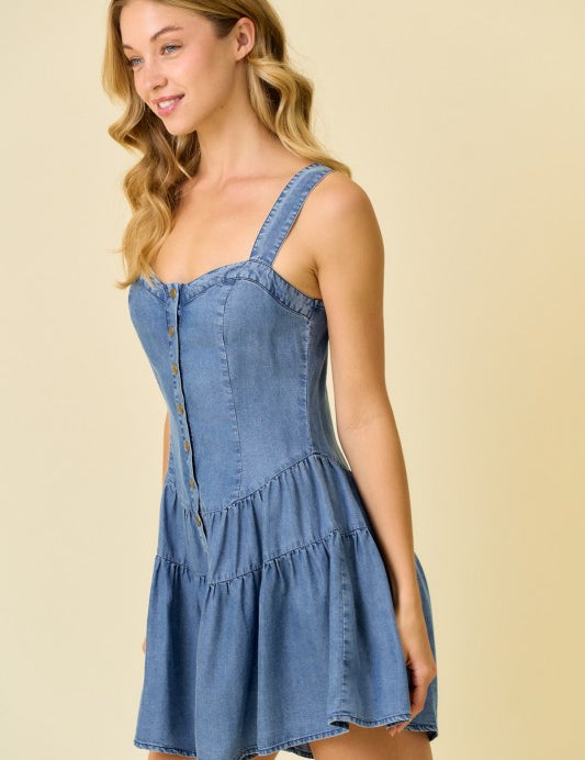 Southern Flair Romper Dark Denim