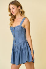 Southern Flair Romper Dark Denim