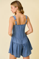 Southern Flair Romper Dark Denim