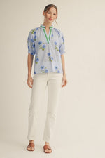 Warmer Plans Top - Blue