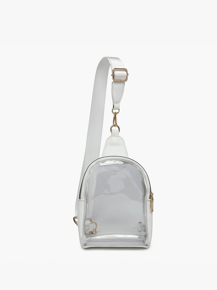 Ellen Clear Sling Bag White