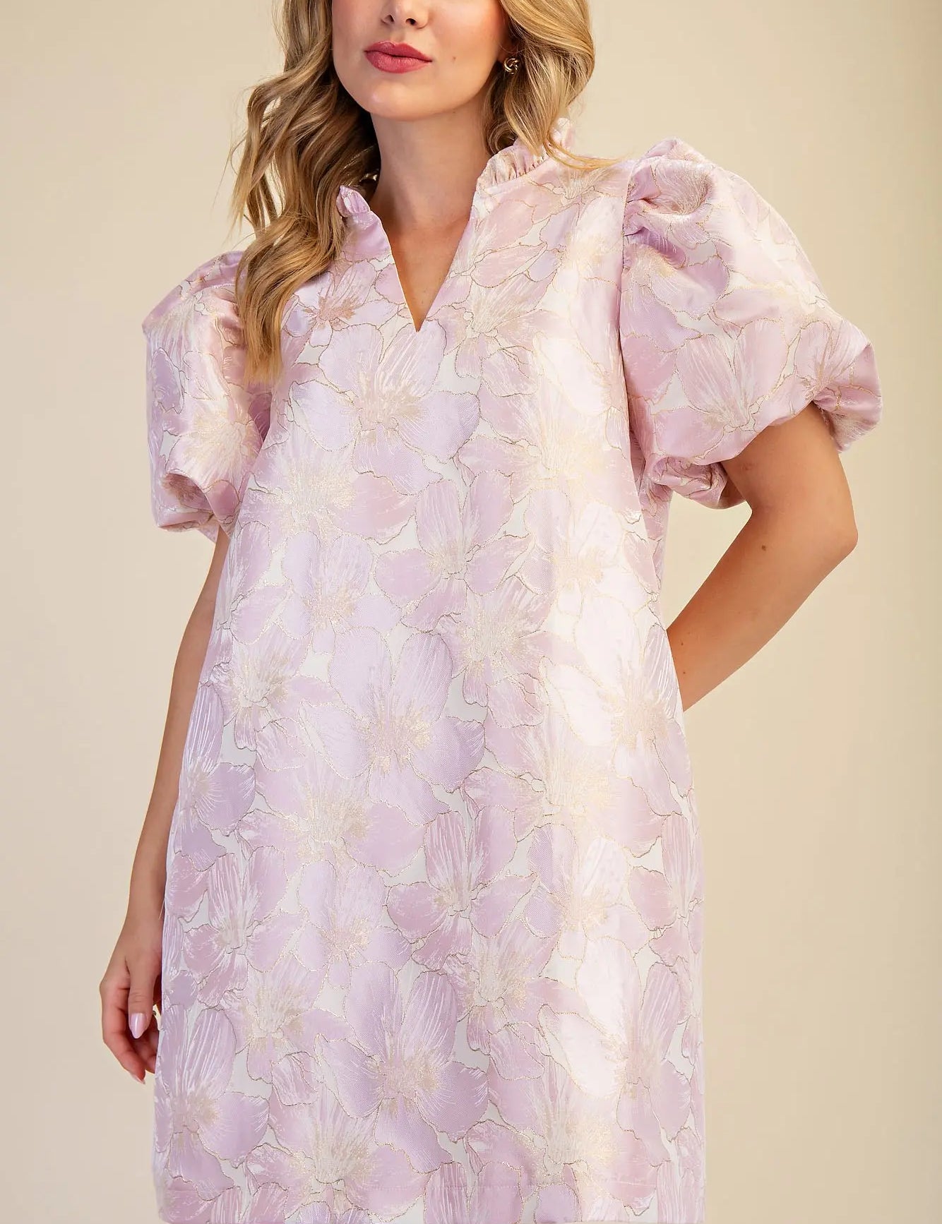 Flora Ruffle Dress Pink