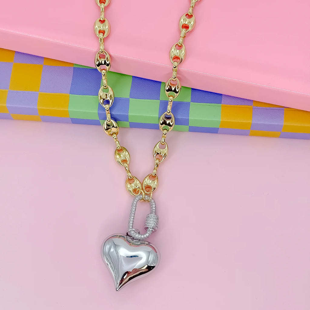Double Trouble Silver Necklace