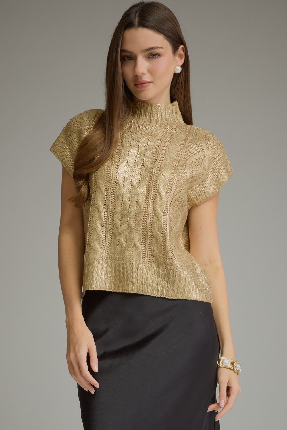 Timeless Thread Sweater Top - Gold