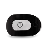 Teleties-Jet Black Flat Round Clip Large