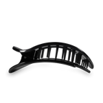 Teleties-Jet Black Flat Round Clip Large