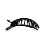 Teleties-Jet Black Flat Round Clip Medium