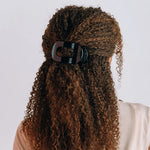 Teleties-Jet Black Flat Round Clip Medium