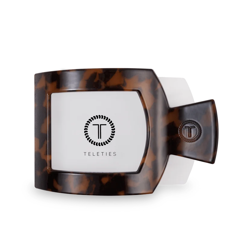 Teleties-Tortoise Flat Square Clip Large