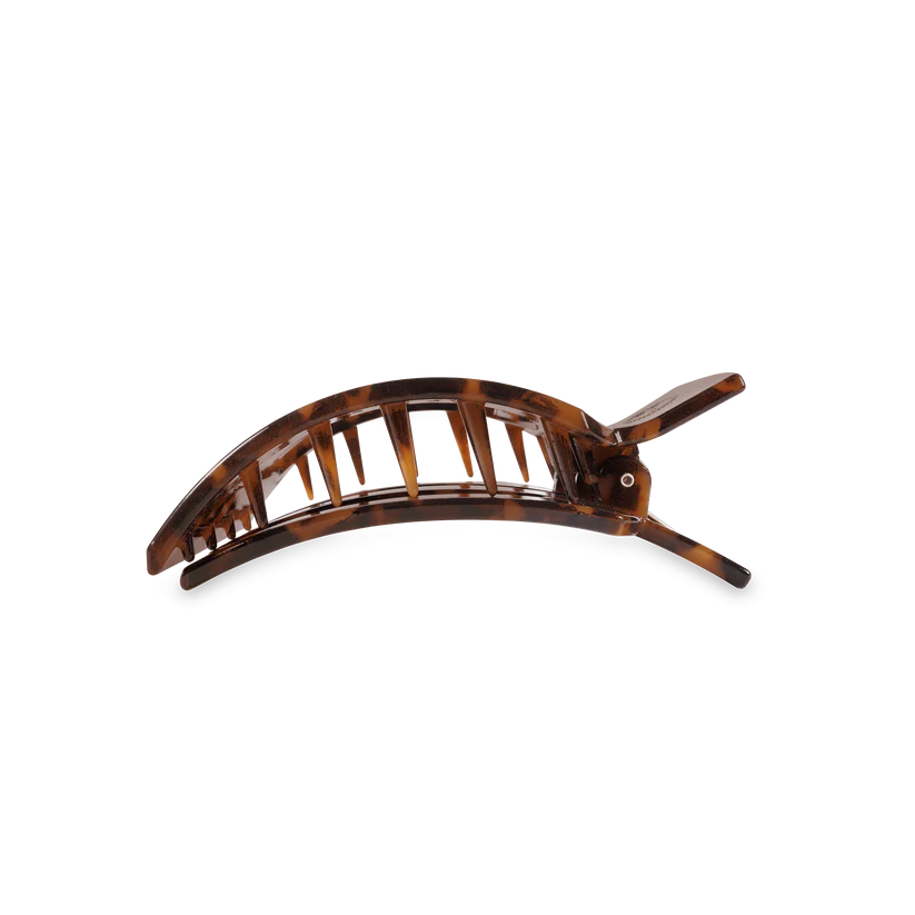 Teleties-Tortoise Flat Square Clip Medium