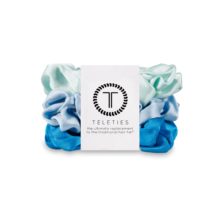Teleties-Blue My Mind Scrunchie Large