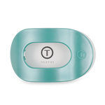 Teleties-Totally Turquoise Flat Round Clip Large