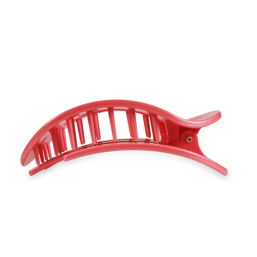 Teleties-Calming Coral Round Flat Clip Large