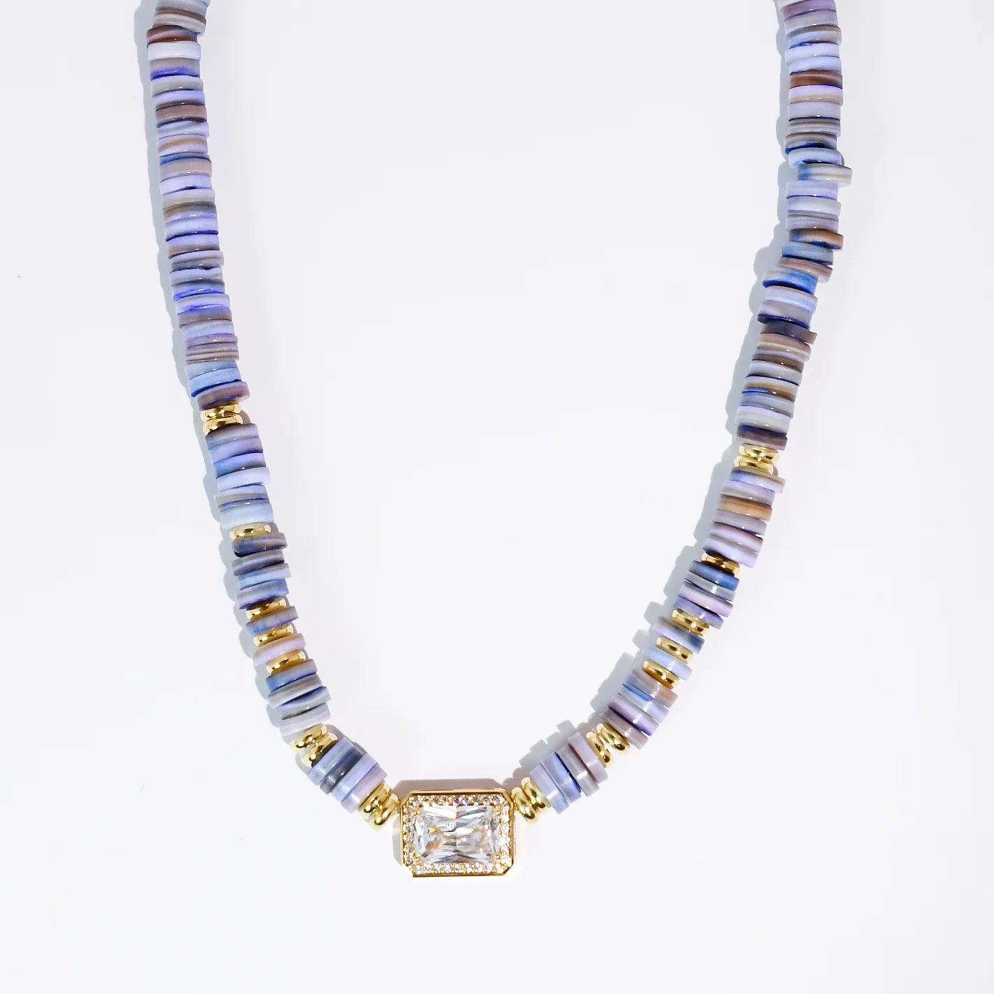 Dream Pop Gemstone Necklace - Purple