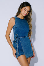 Front Row Denim Romper