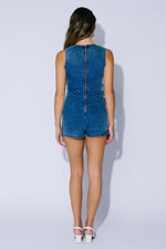 Front Row Denim Romper