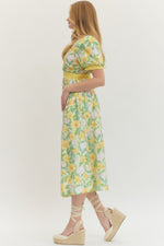 Bloom and Belong Midi Dress - Yellow