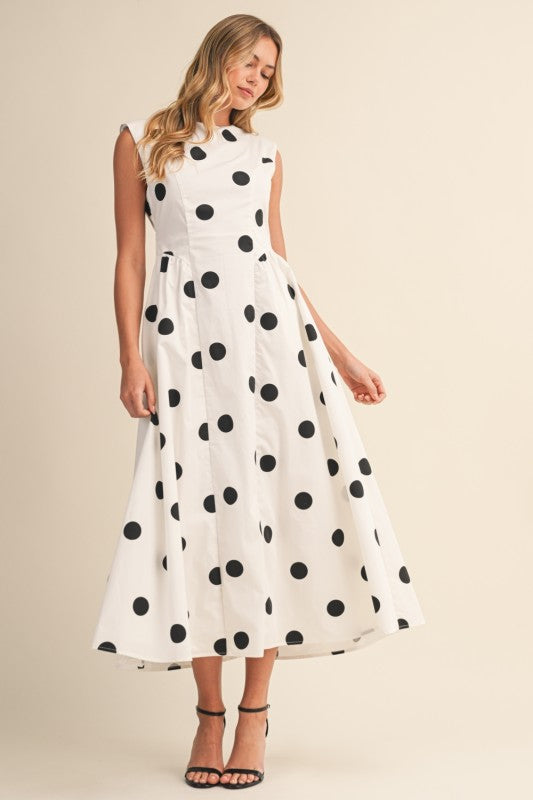 Polka Dot Probs Midi Dress