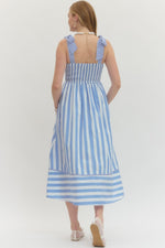 Seaside Sweetheart Midi Dress - Blue