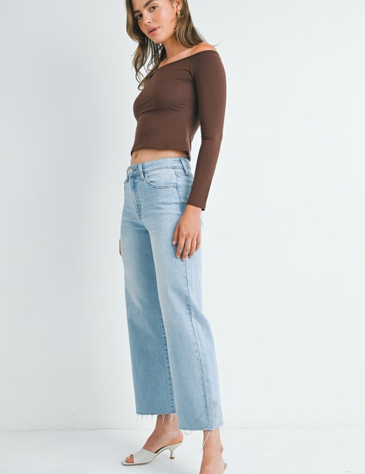 Slim Wide Leg Jeans