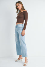 Slim Wide Leg Jeans