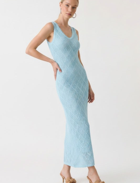 Sweet Escape Midi Dress - Blue