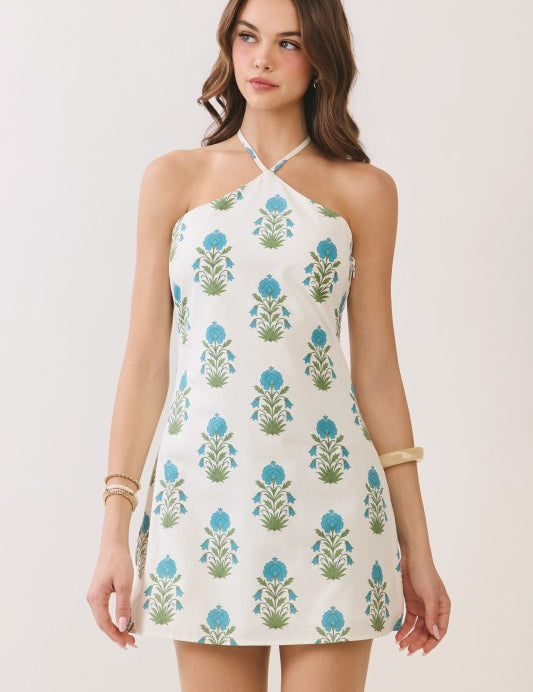 Turquoise Tide Mini Dress