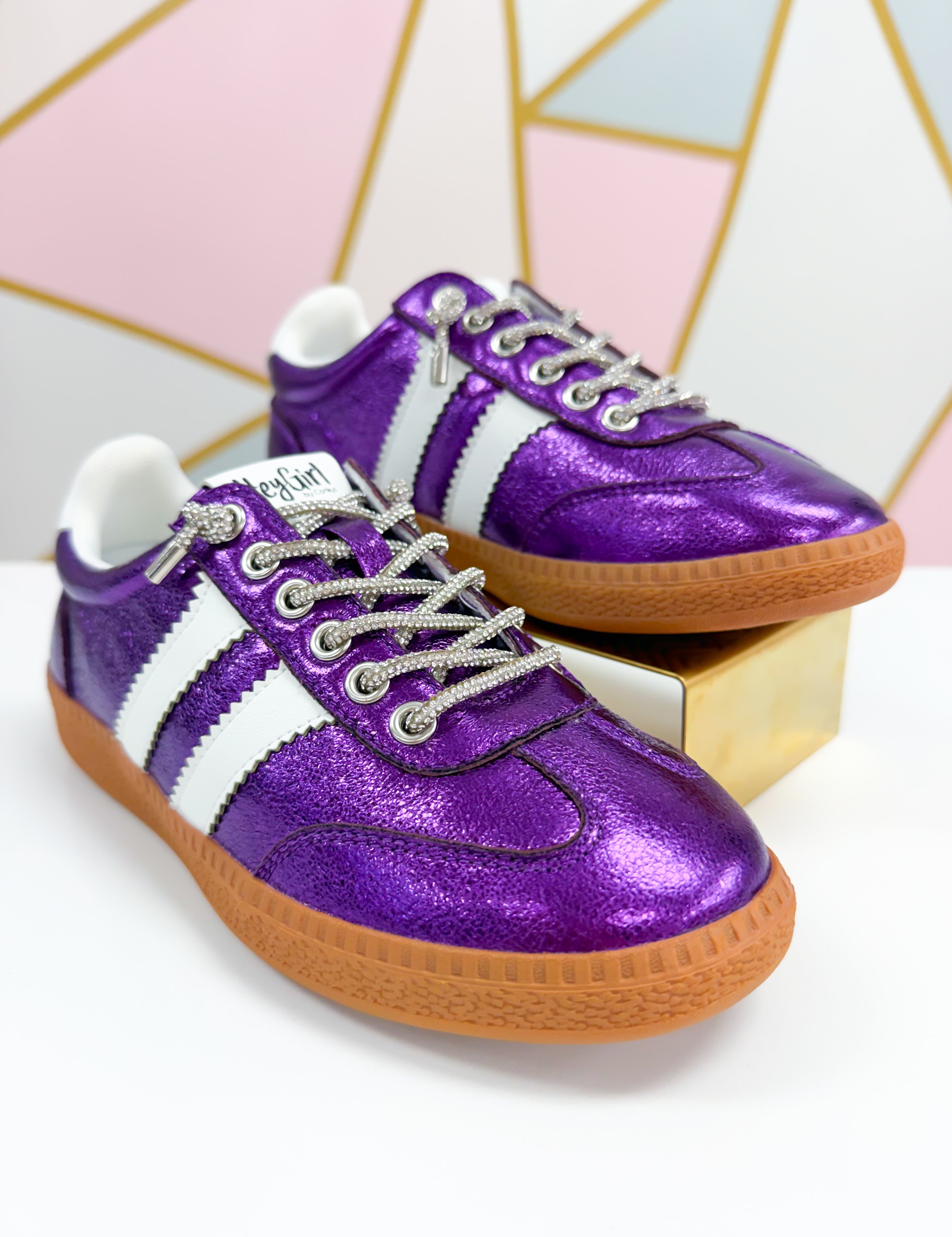 Heads Up Sneaker - Purple Metallic