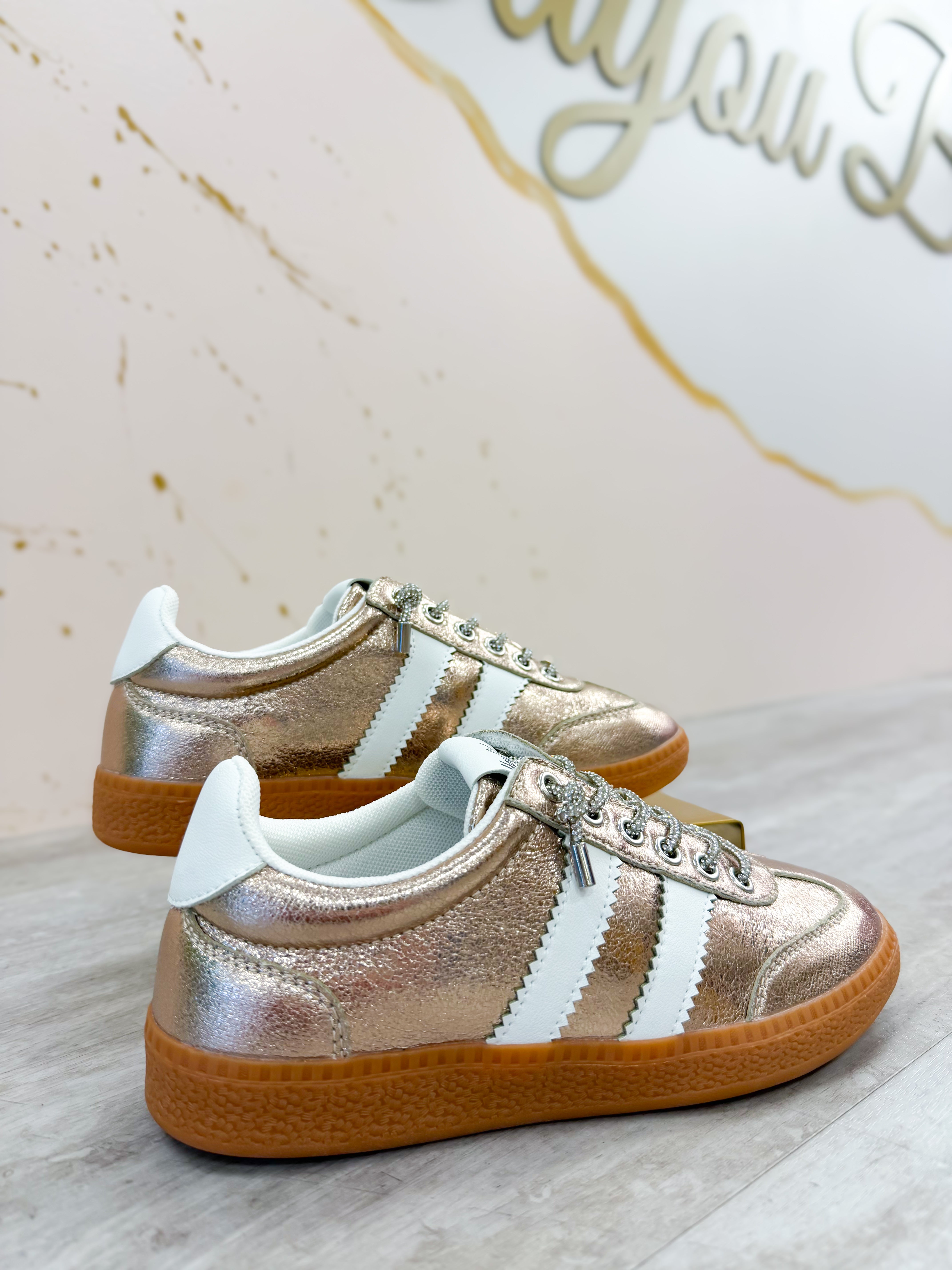 Heads Up Sneaker - Gold Metallic