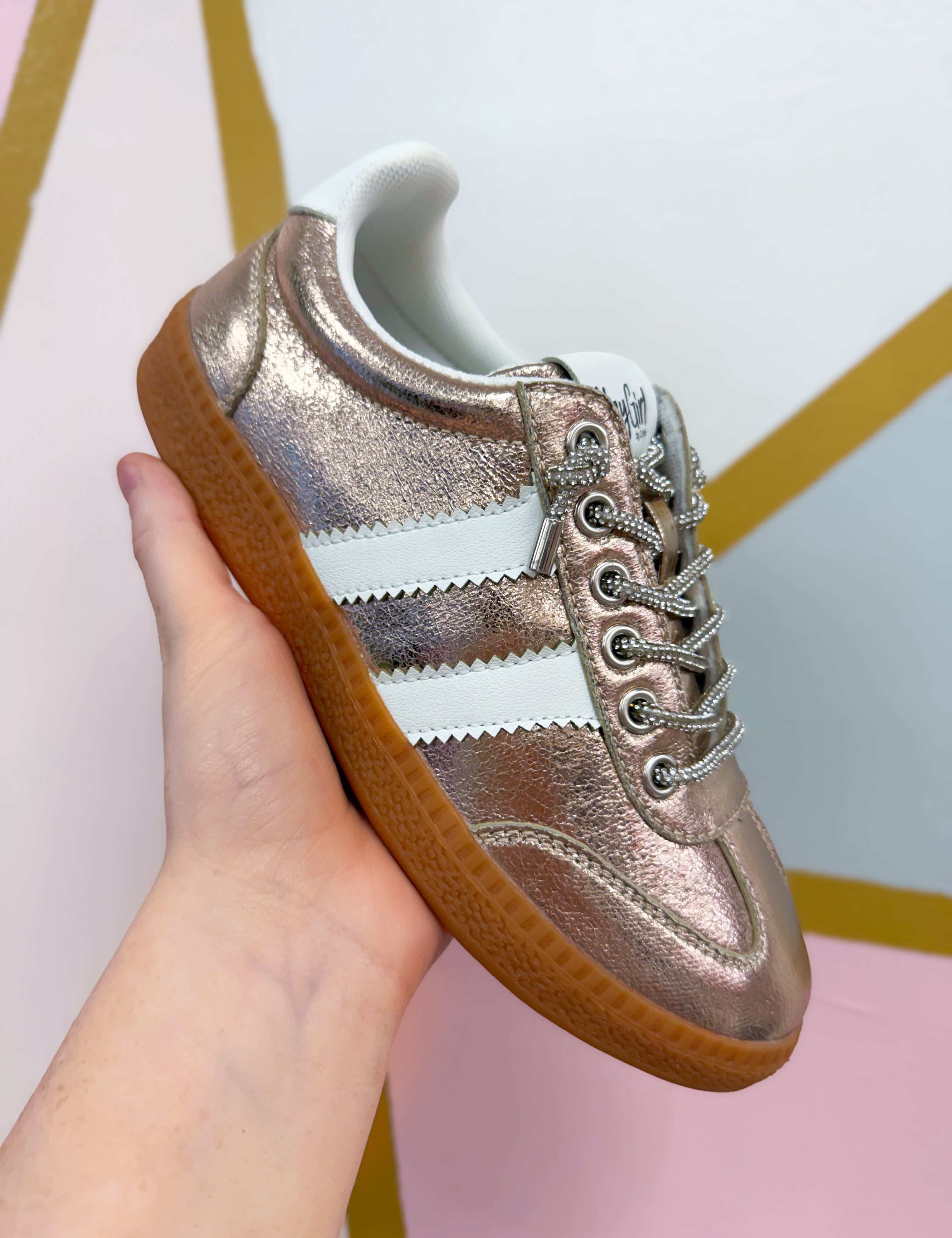 Heads Up Sneaker - Gold Metallic