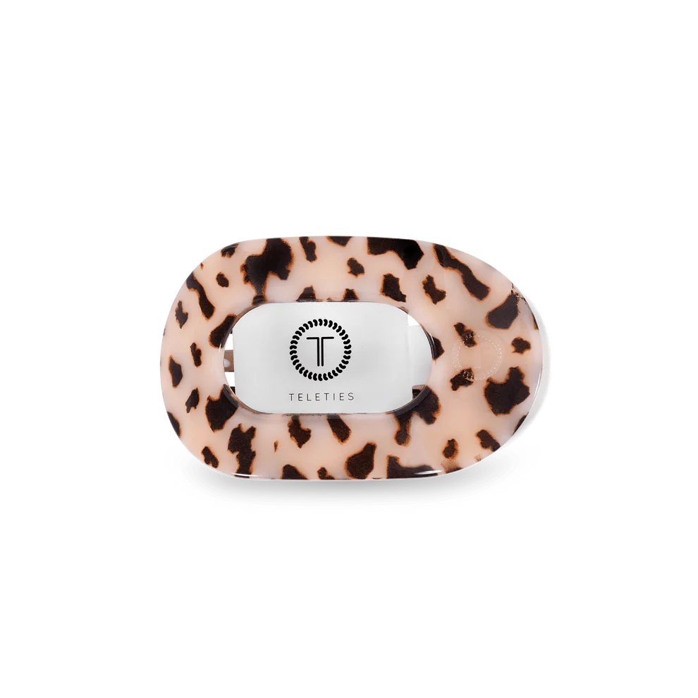 Flat Round Hair Clip - Blonde Tortoise - Small