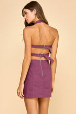 Buckle Up Dress Purple