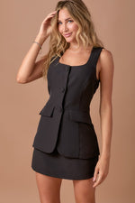 Standing On Business Romper Black