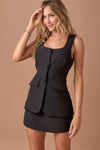 Standing On Business Romper Black
