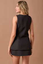 Standing On Business Romper Black