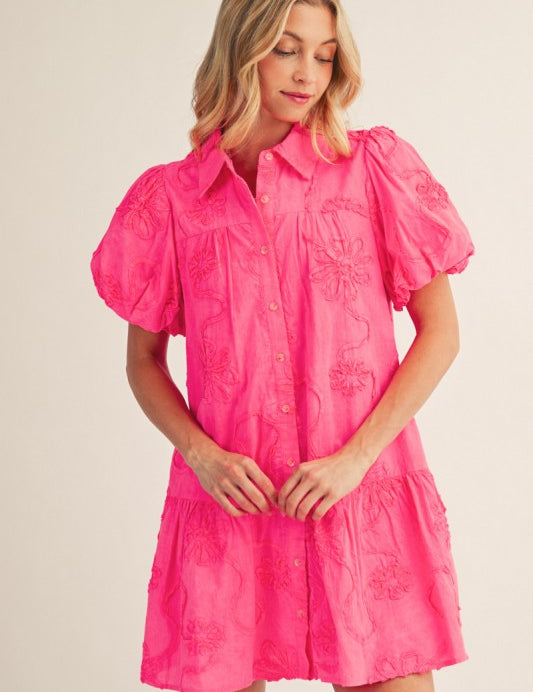 Bubblegum Blossom Mini Dress
