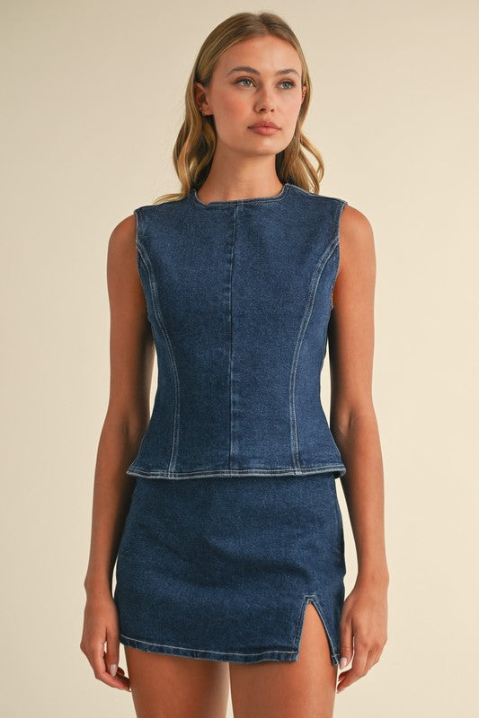 Bow & Bloom Set - Denim