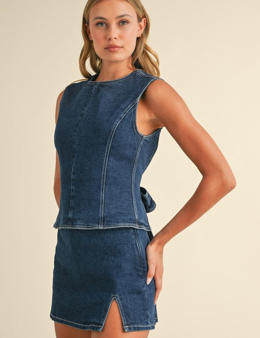 Bow & Bloom Set - Denim