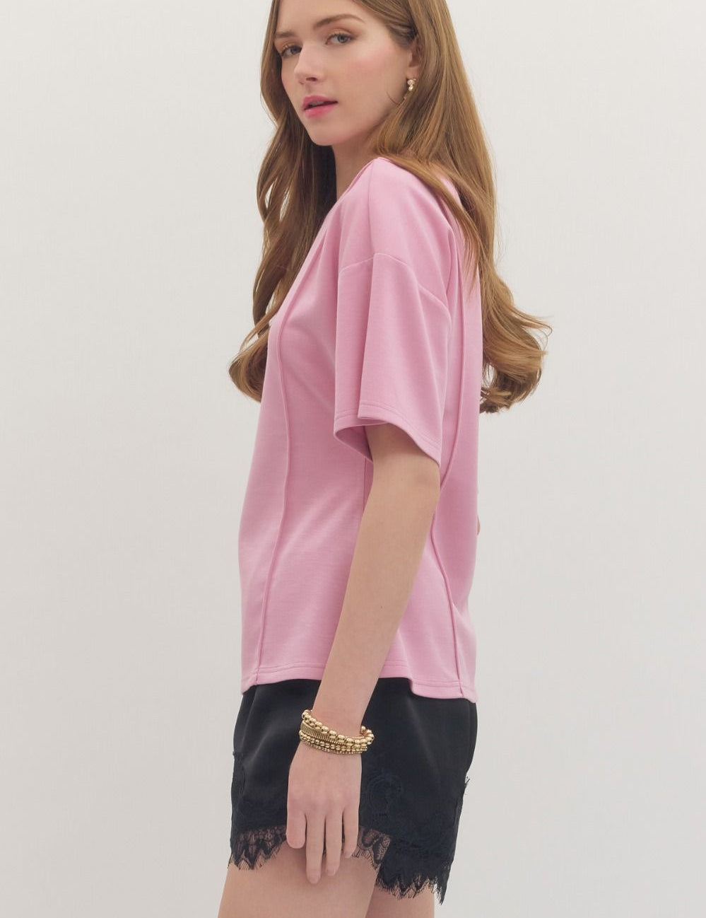 Sculpted Breeze Top - Pink