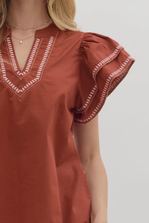 Embroidered Elegance Top