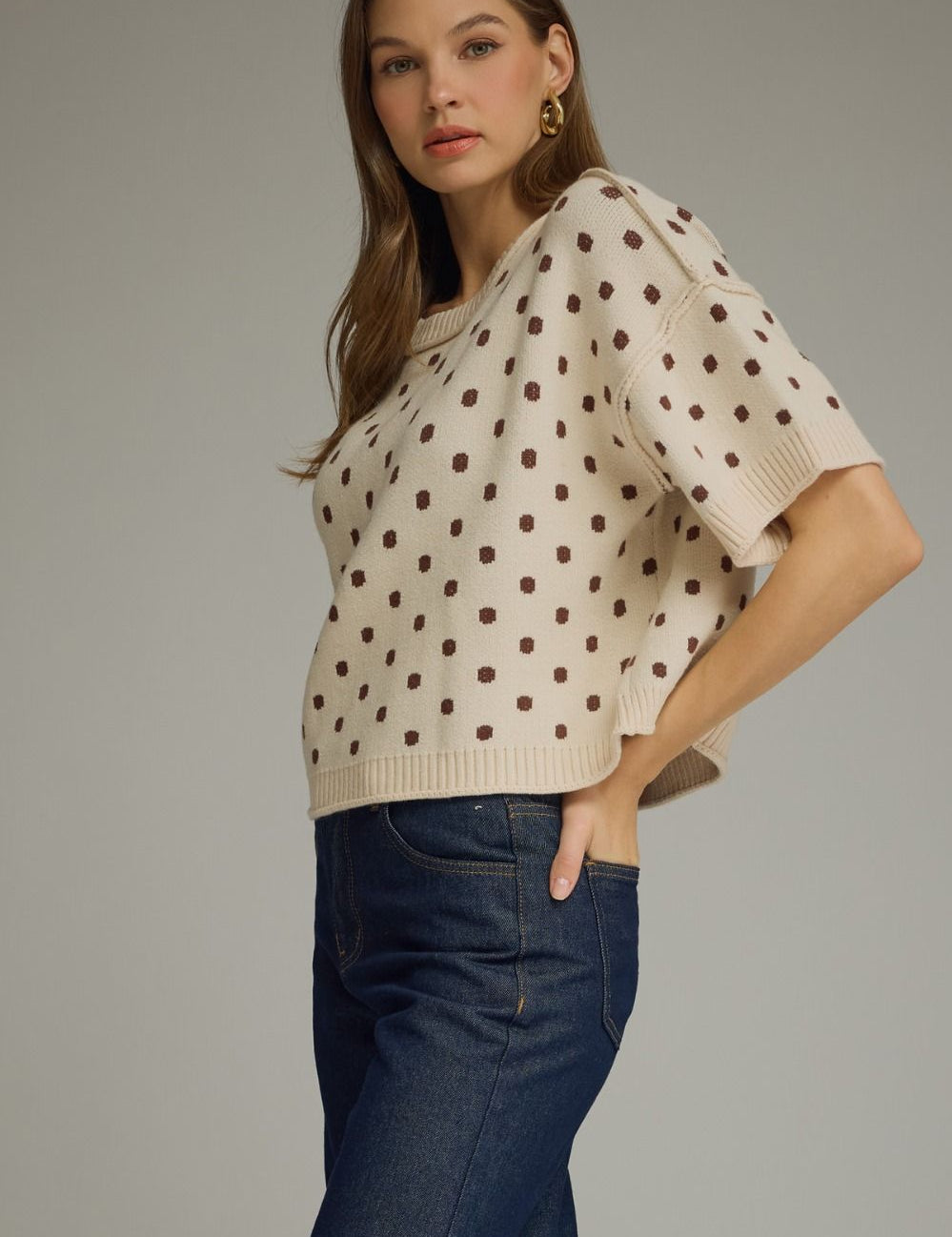 All About The Dots Top - Cream