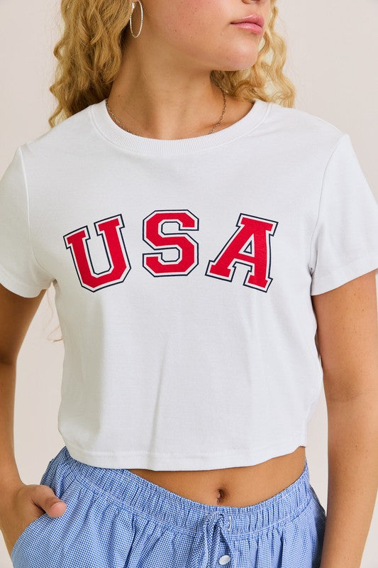 USA Baby Tee Top