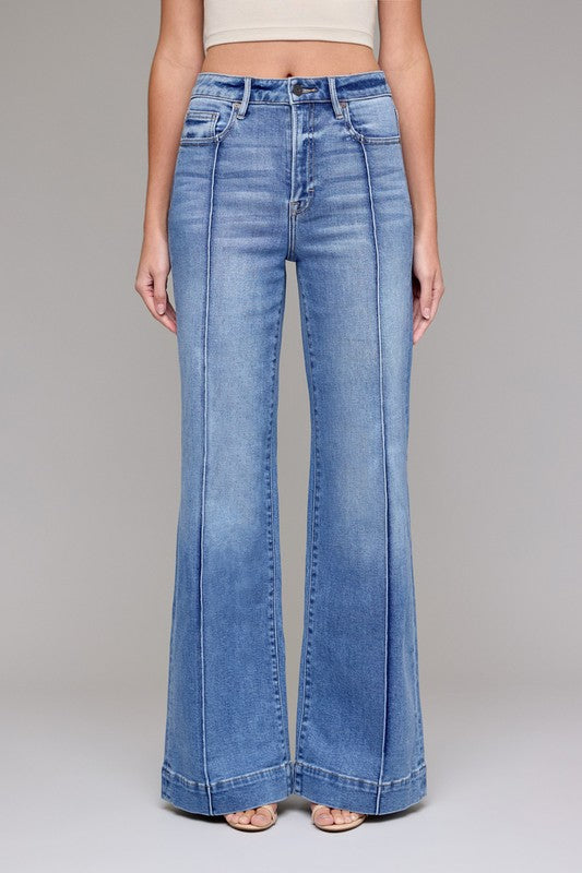 Happi Pintuck Flare Jeans